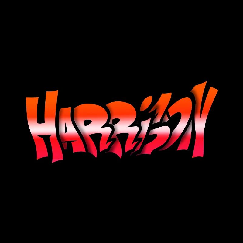 Harrison GRAFFITI NAME red