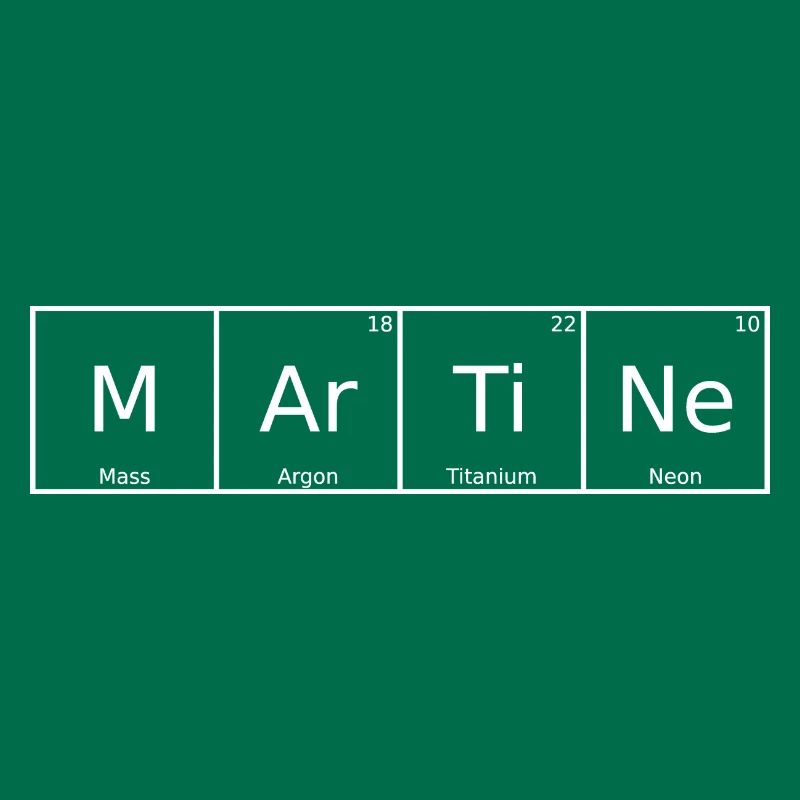Martine Name First Name Chemistry Periodic Table Element