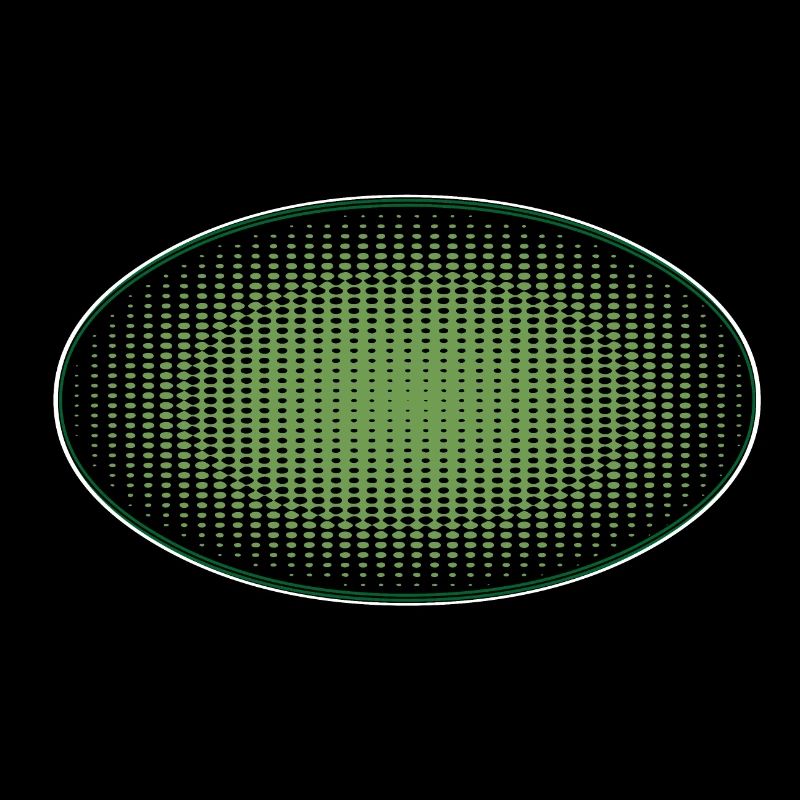 Oval green dots, with frame