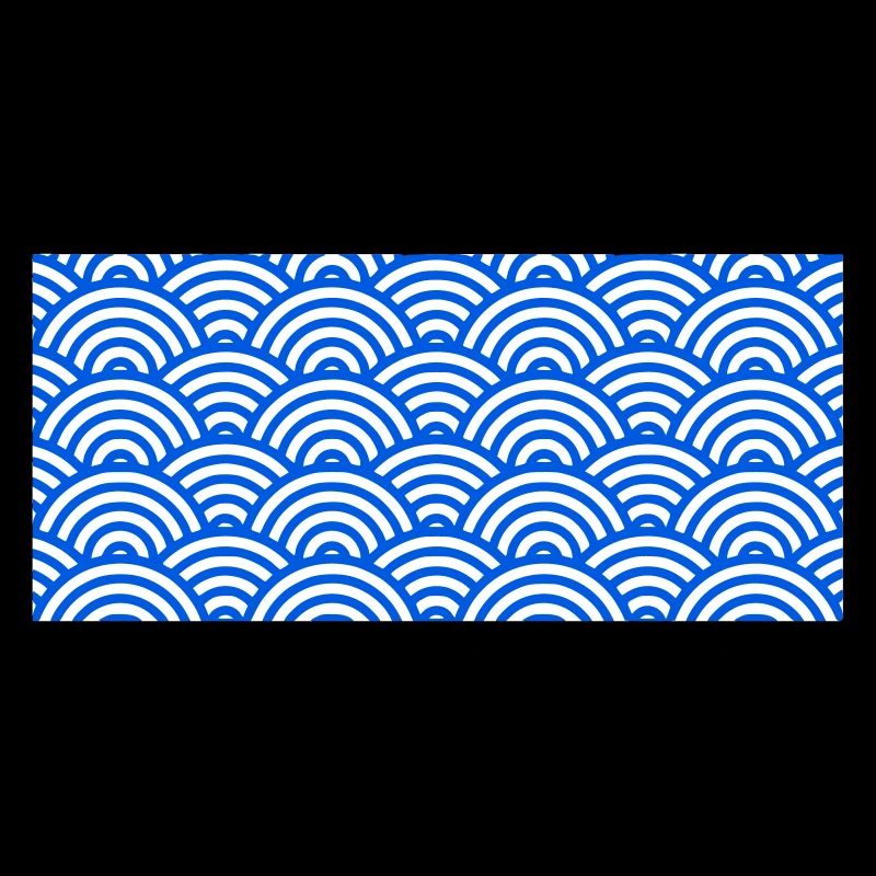 Blue Sushi Waves Pattern