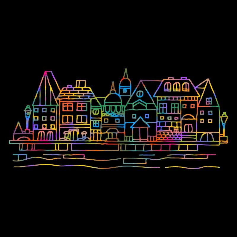 Maisons colorées