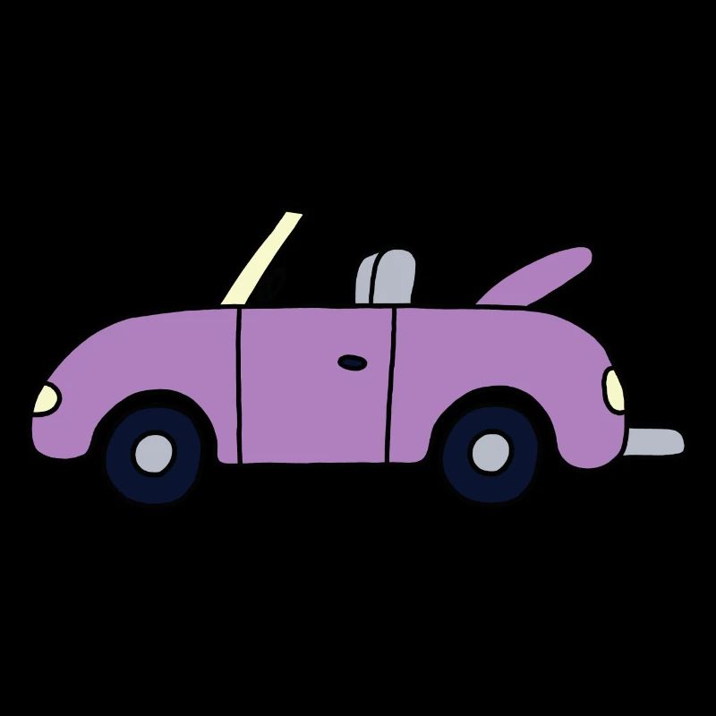 Lilafarbenes Cabrio
