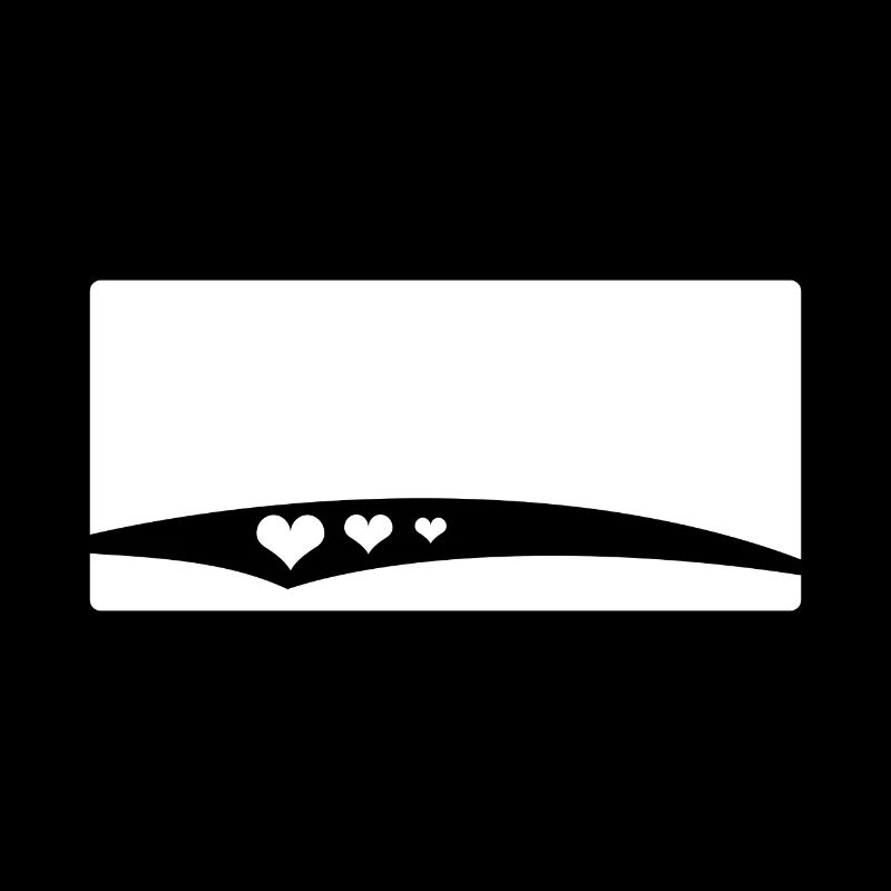 Frame with heart swash