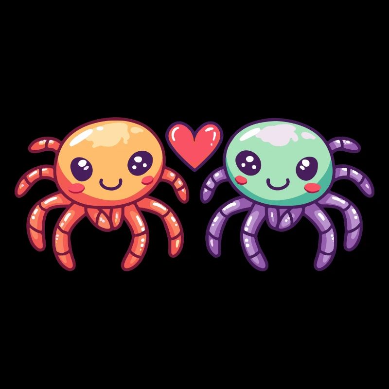 Tarentule Bande Dessinée Couple Amour