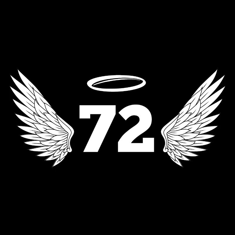 Nummer 72 Engel - Flügel zum 72. Geburtstag
