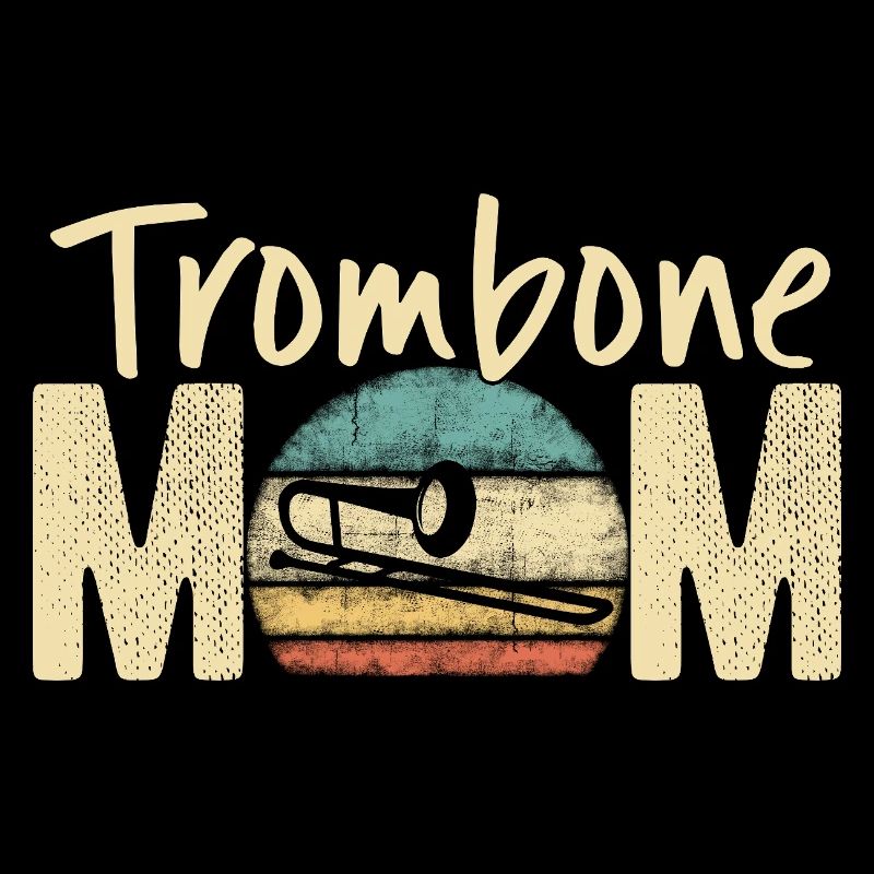Posaune Mama Retro Vintage Marching Band Design