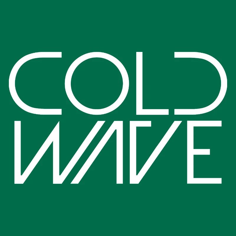 Cold Wave Minimalist Typography