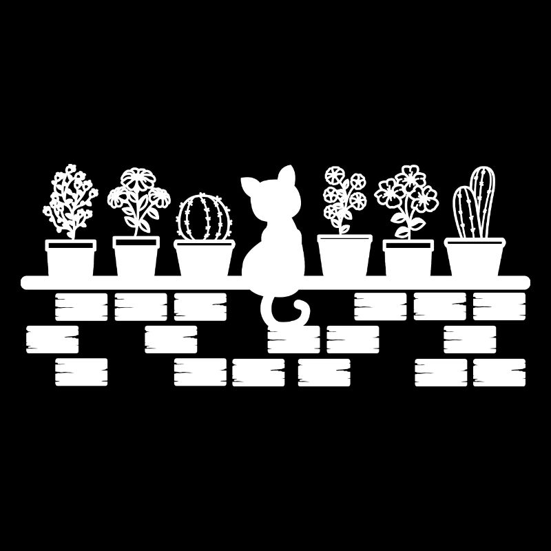 Chat mignon dans le jardin, drôle de cadeau d’amoureux du jardinage