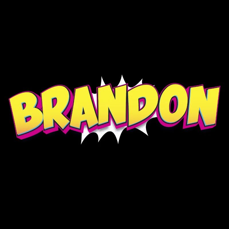 Brandon benutzerdefinierter Name Comic-Stil Pop-Art,