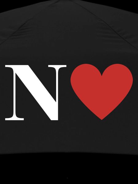 Letter n red heart
