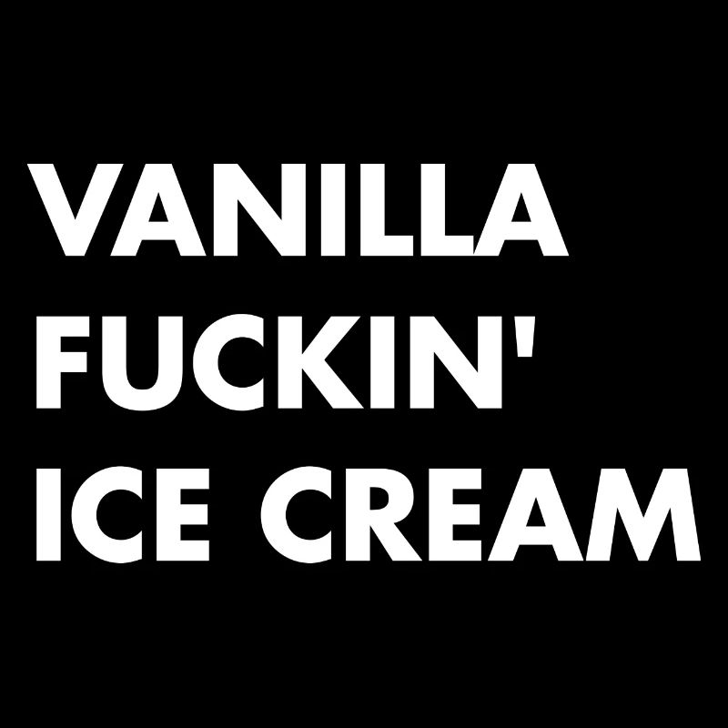 Glace vanille - lettrage blanc