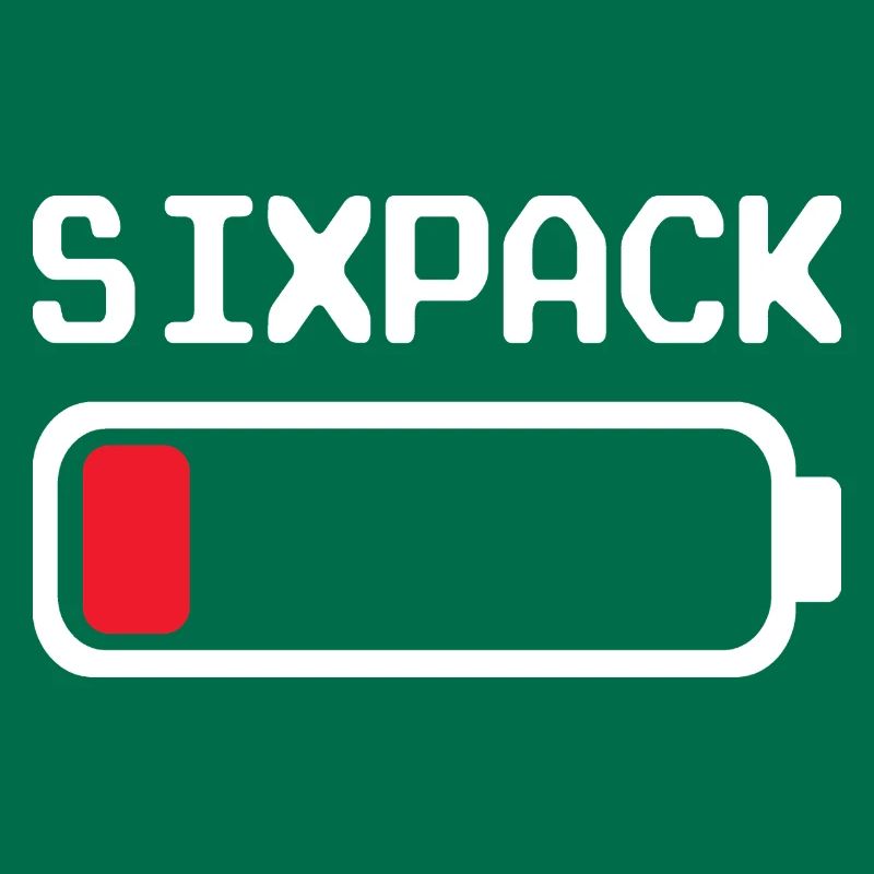 Six-pack – Fun outfit with a low battery