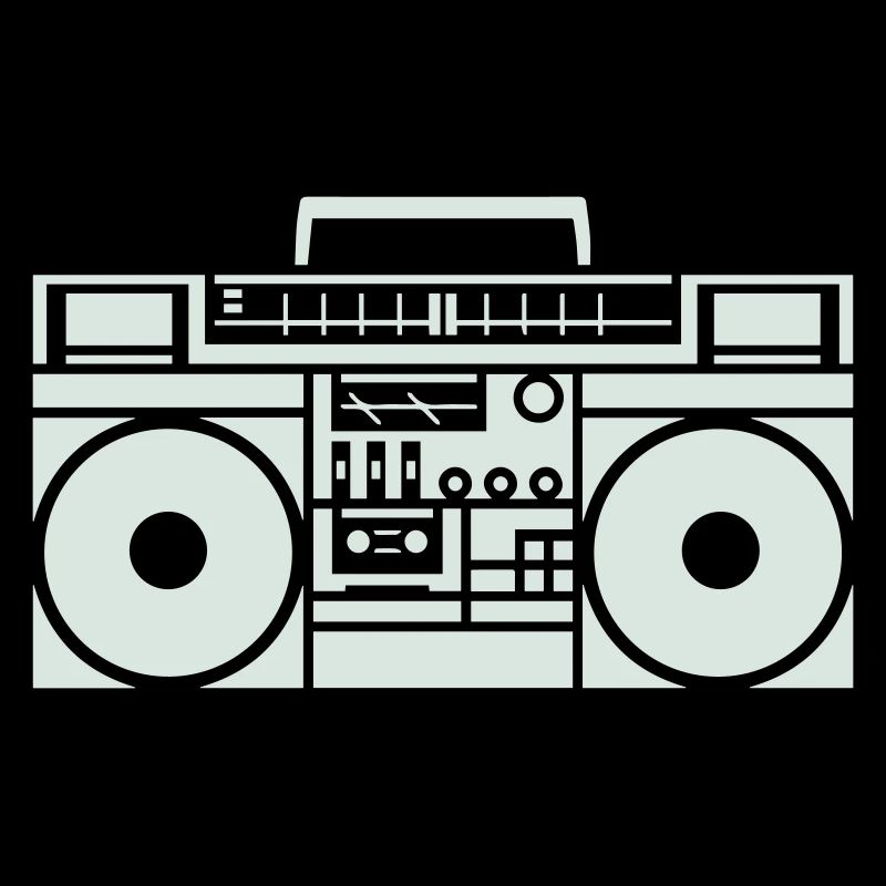 Ghetto Blaster Boombox Silhouette