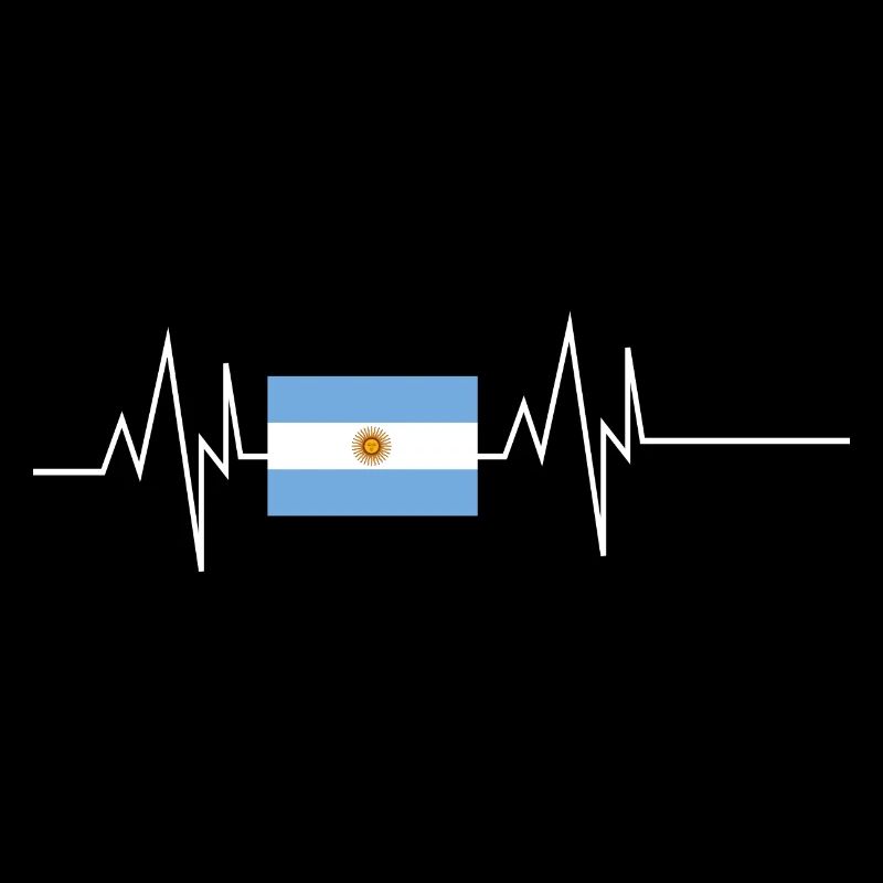 Argentinien Flagge Herzschlag