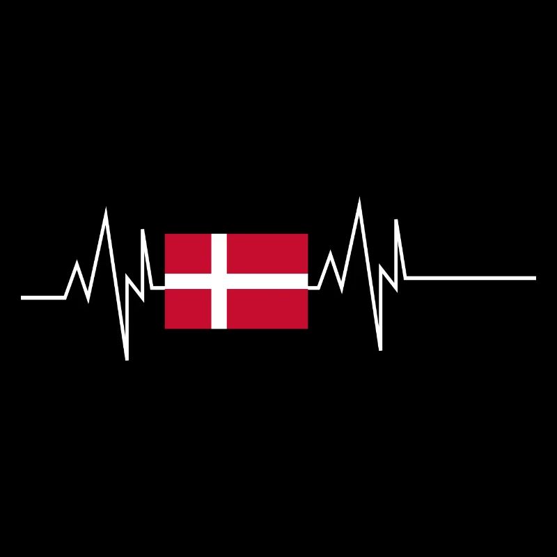 Danemark Flag Heartbeat