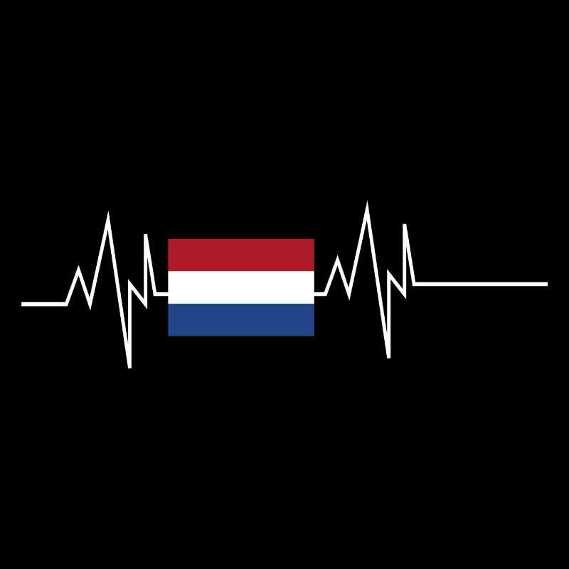 Drapeau des Pays-Bas Heartbeat