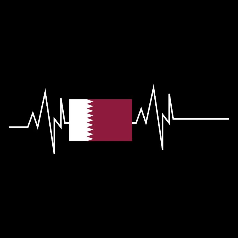Drapeau du Qatar Heartbeat