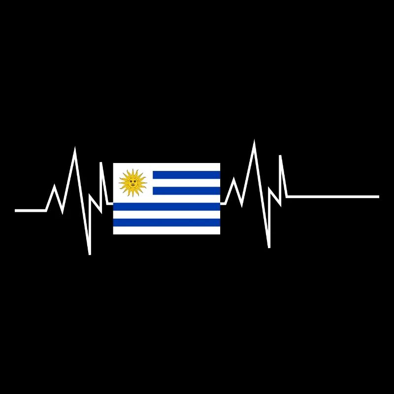Drapeau de l’Uruguay Battement de cœur