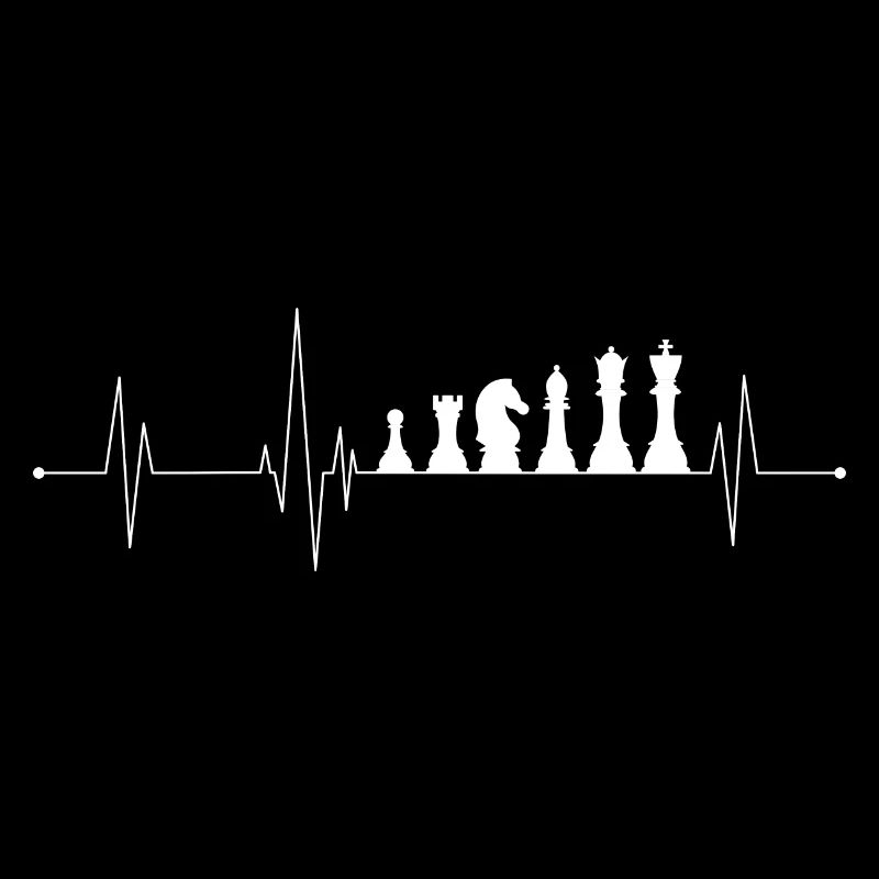 Schach Herzschlag schwarz