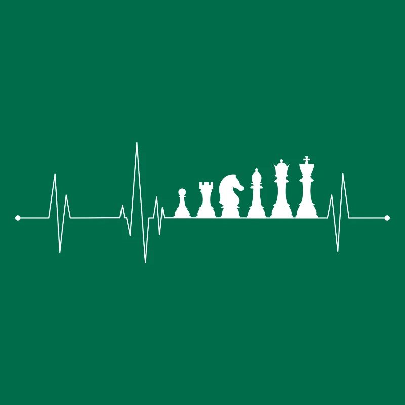 Jeu de cœur d’échecs noir