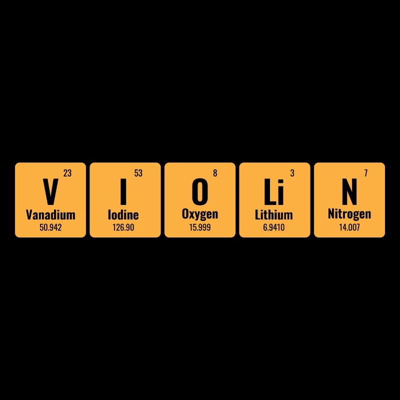 Periodic Table Of Elements Violin Violinist Fiddle