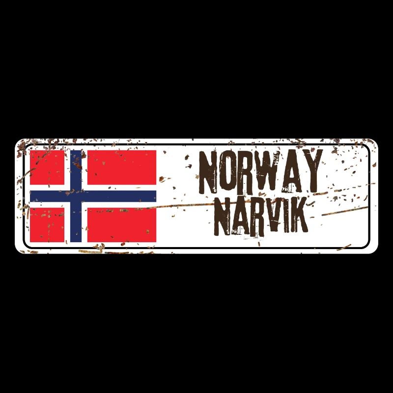 Narvik Norvège Drapeau