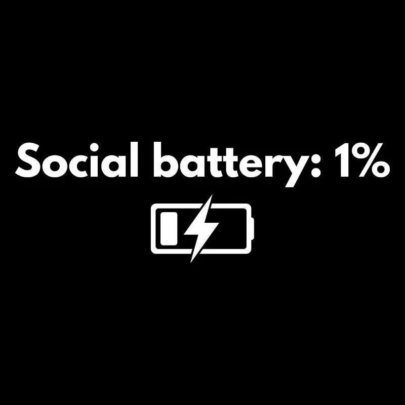 Social Battery 1 Prozent – Lustiges introvertiertes Hemd