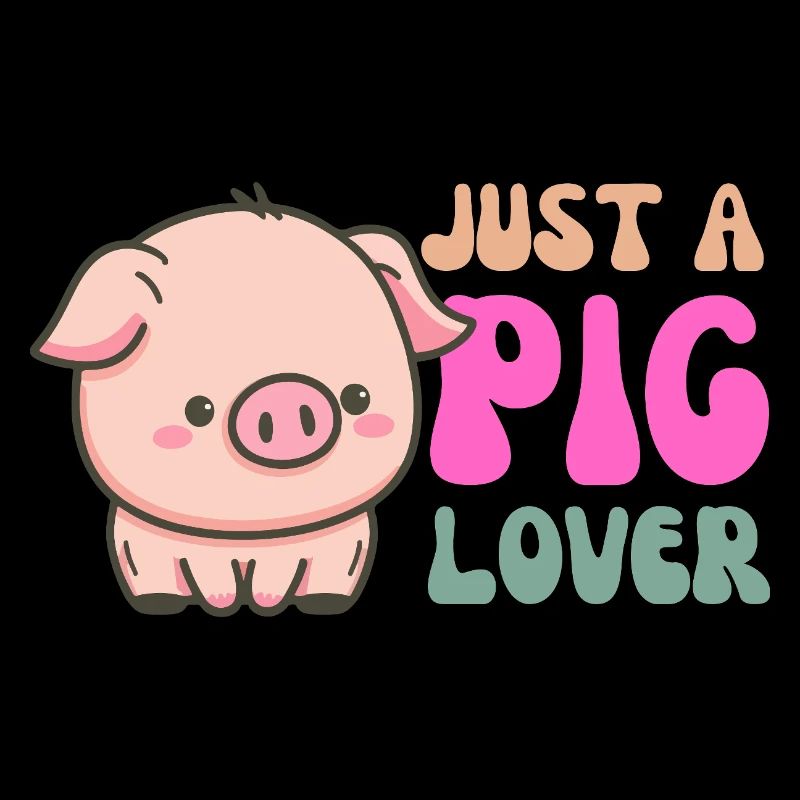 Mignon cochon amoureux illustration pour la mode