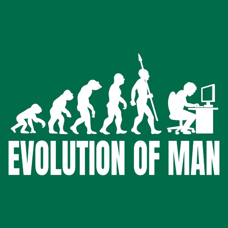Programmer Computer Freak Evolution Retro