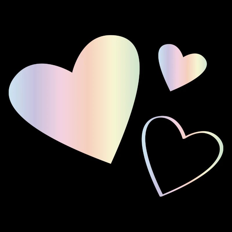 Pastel Rainbow Hearts