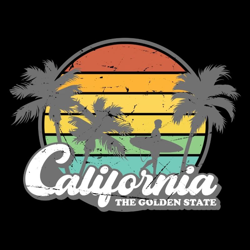 California Retro Surfer Palm Beach Vacances