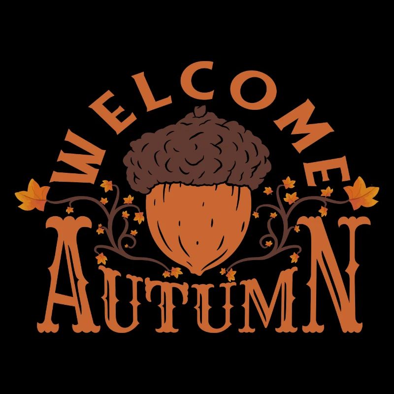 Willkommen Herbst Eichel Blätter Geschenk Shirt