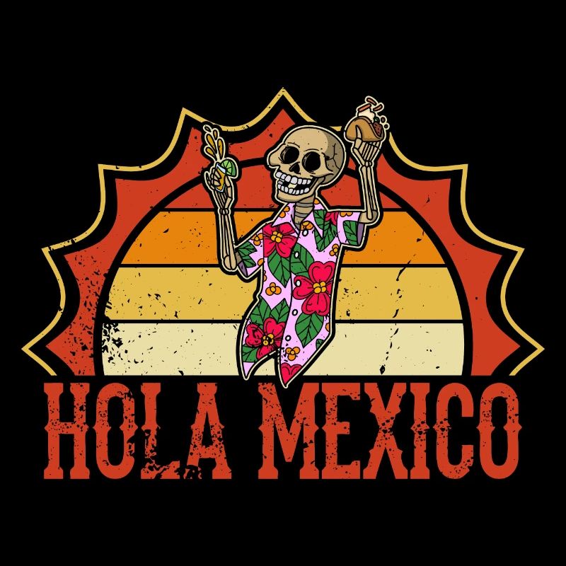 Mexiko Mexikanisch Skeleton Urlaub Tequila
