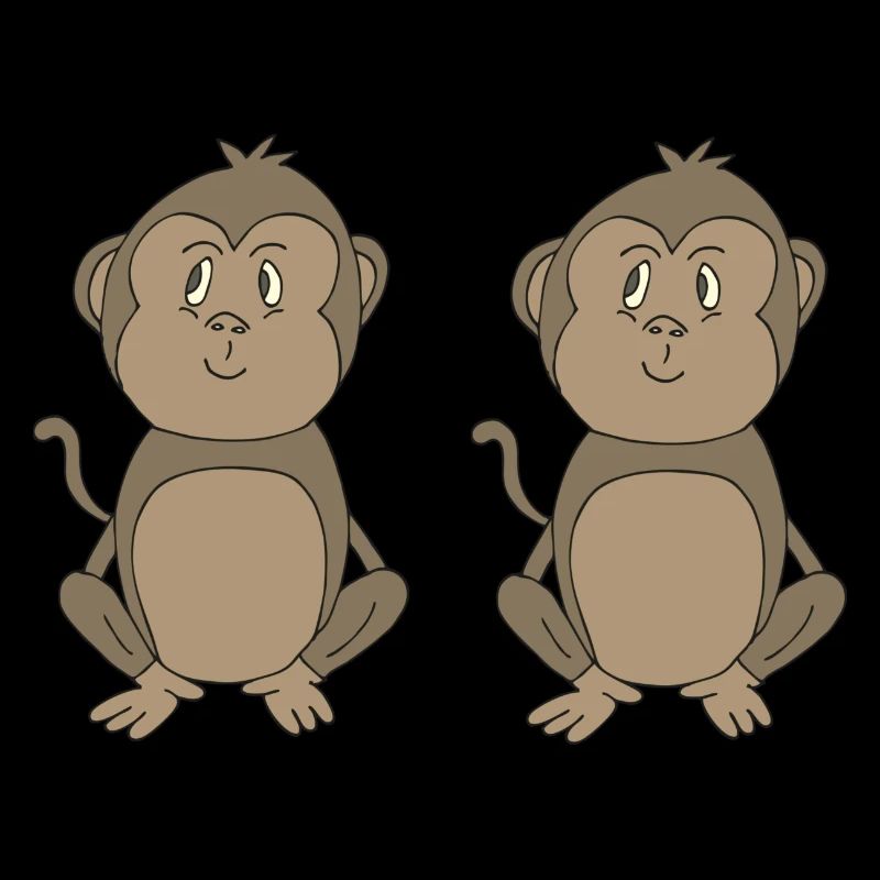 Singe drôle dans un double pack