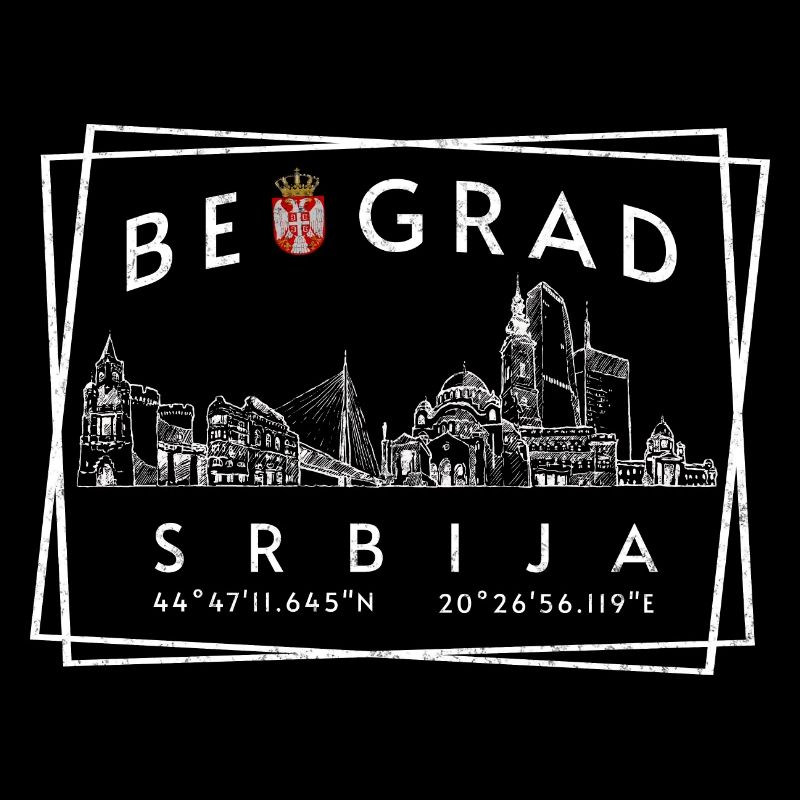Belgrade Skyline Serbie avec GPS