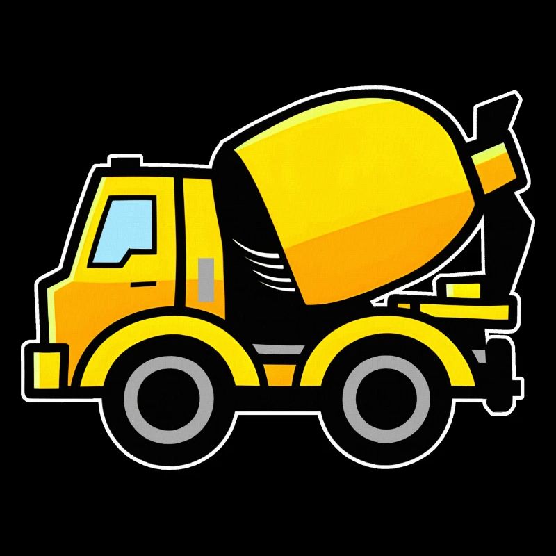 Gelber Betonmischer