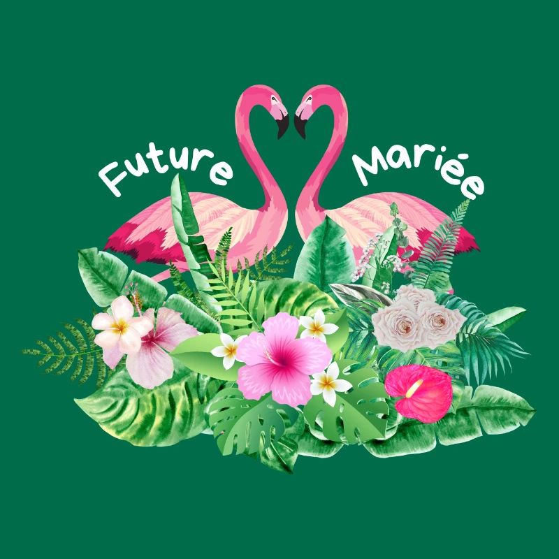 Future mariée flamingo tropical