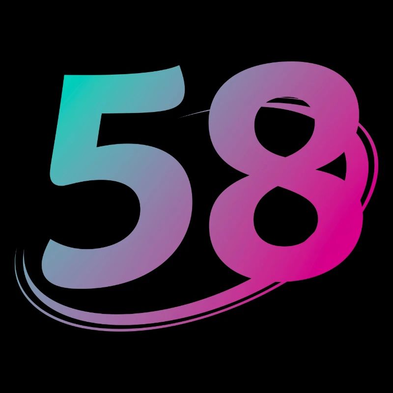 Nummer 58 mehrfarbig