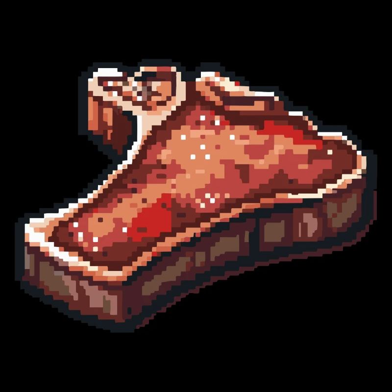 Steak Filet Pixel Icon