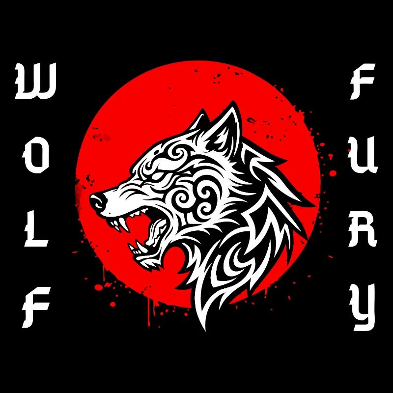 Wolf Fury Tribal Wolf: Powerful, impactful design