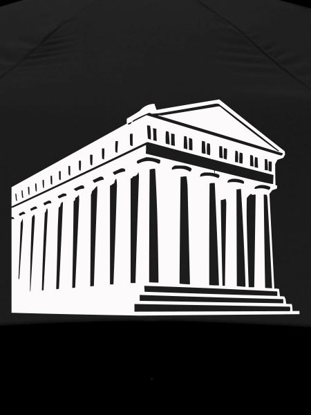 Ancient Greek temple illustration