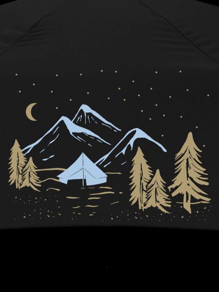 Night Mountain Camping Scene