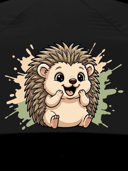 Cuddly hedgehog on pastel spritz