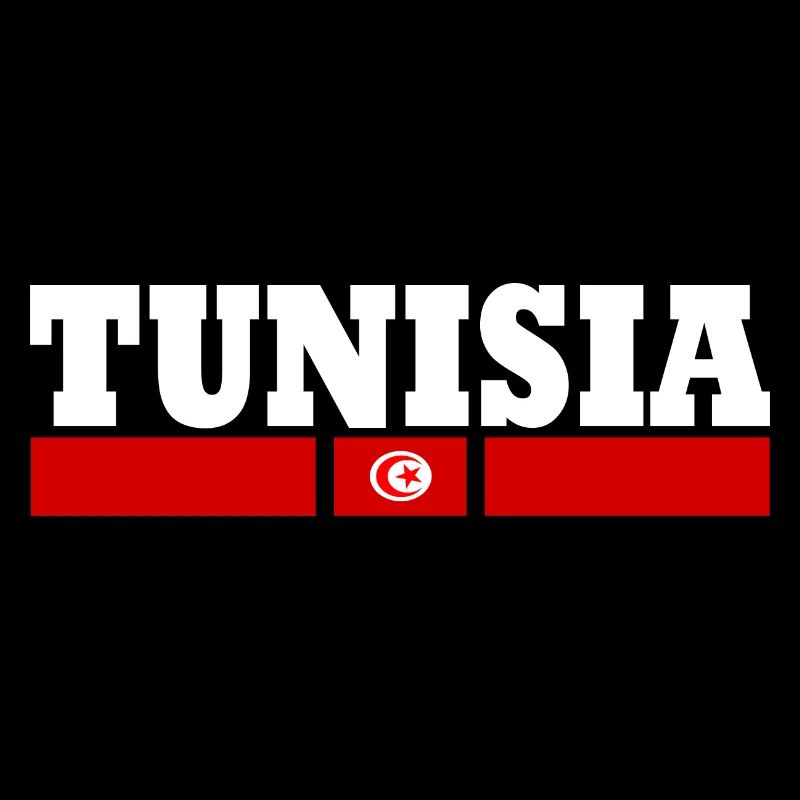 Drapeau design tunisien cool by Milaino
