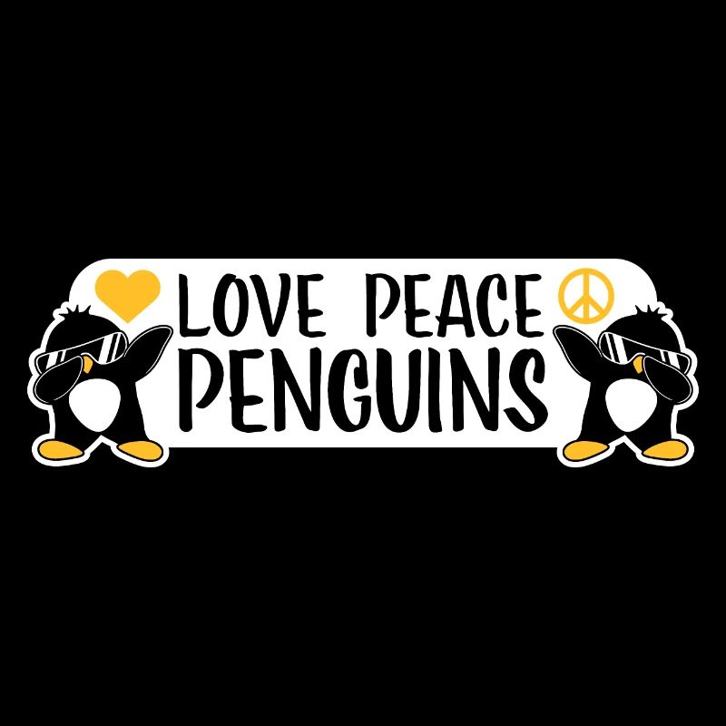 Love Peace Penguins Funny Dab Cool Penguin Dabbing