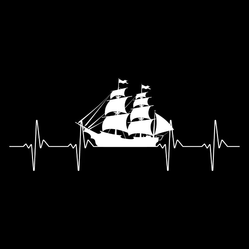 Piratet Ship Heartbeat Graphic