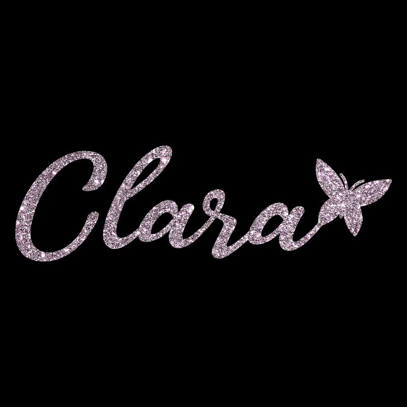 Clara nom prénom rose papillon