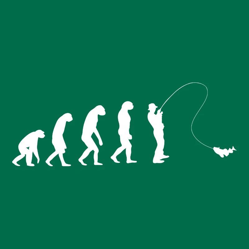 Darwin Evolution Menschenaffe Mensch Angeln Angler
