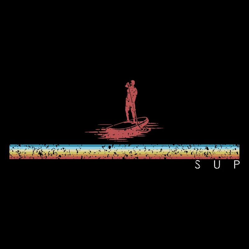 SUP Stand Up Paddle Rétro Vintage Board Eau Fun
