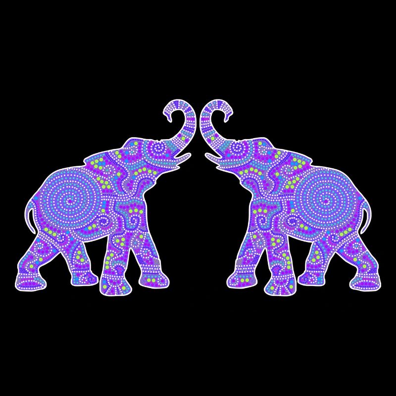 Wonderful Dot Work - Two ELEPHANTS 1